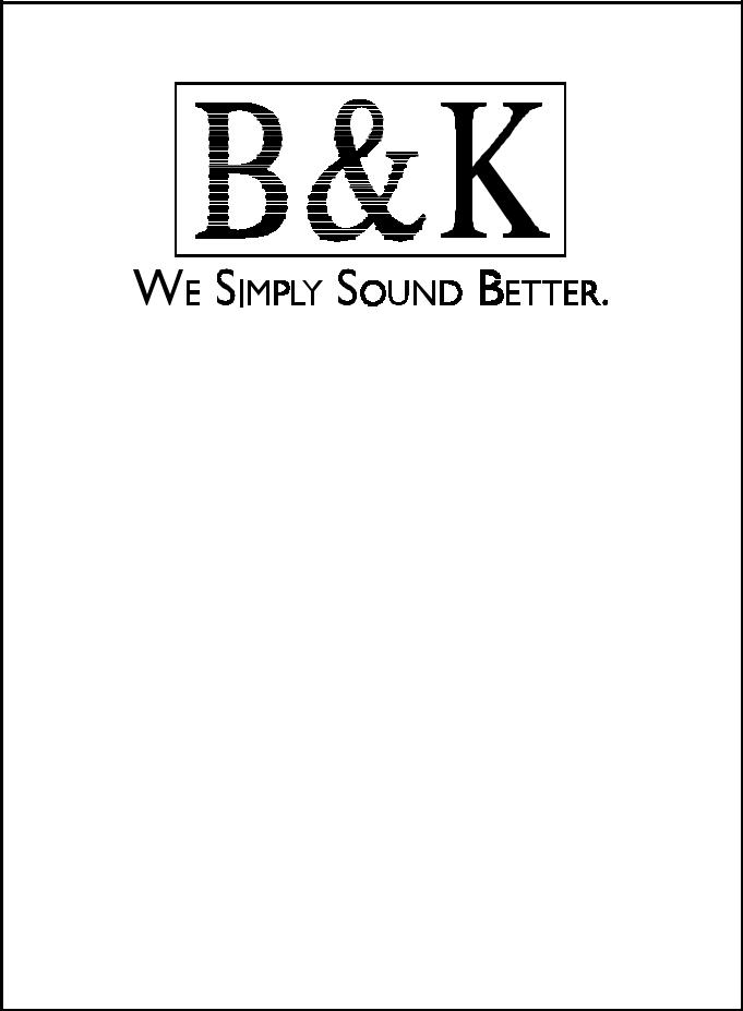 B&K ST140M User Manual