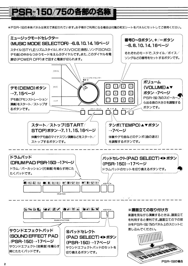 Yamaha PSR-150 User Manual