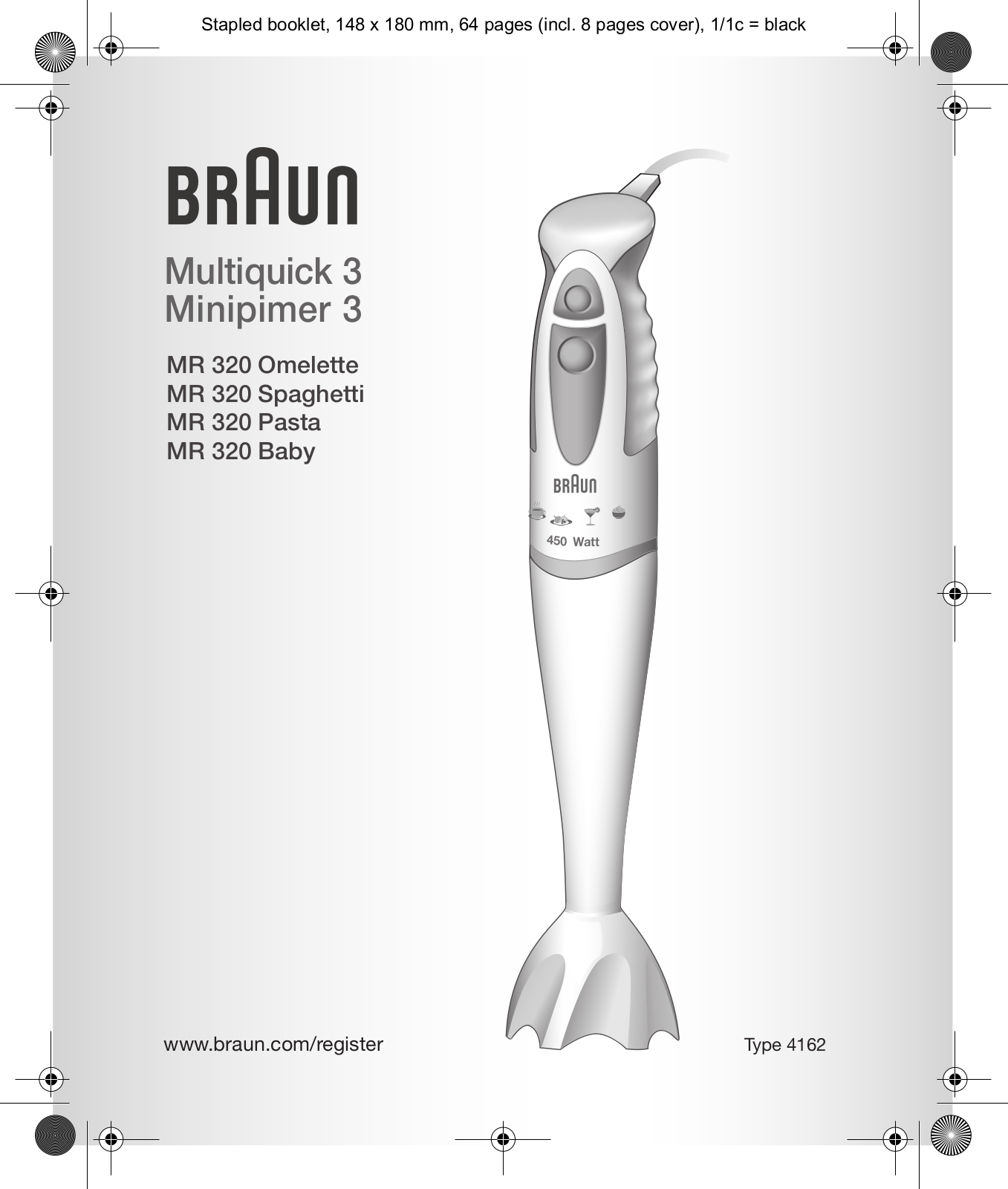 Braun MR 320 User Manual
