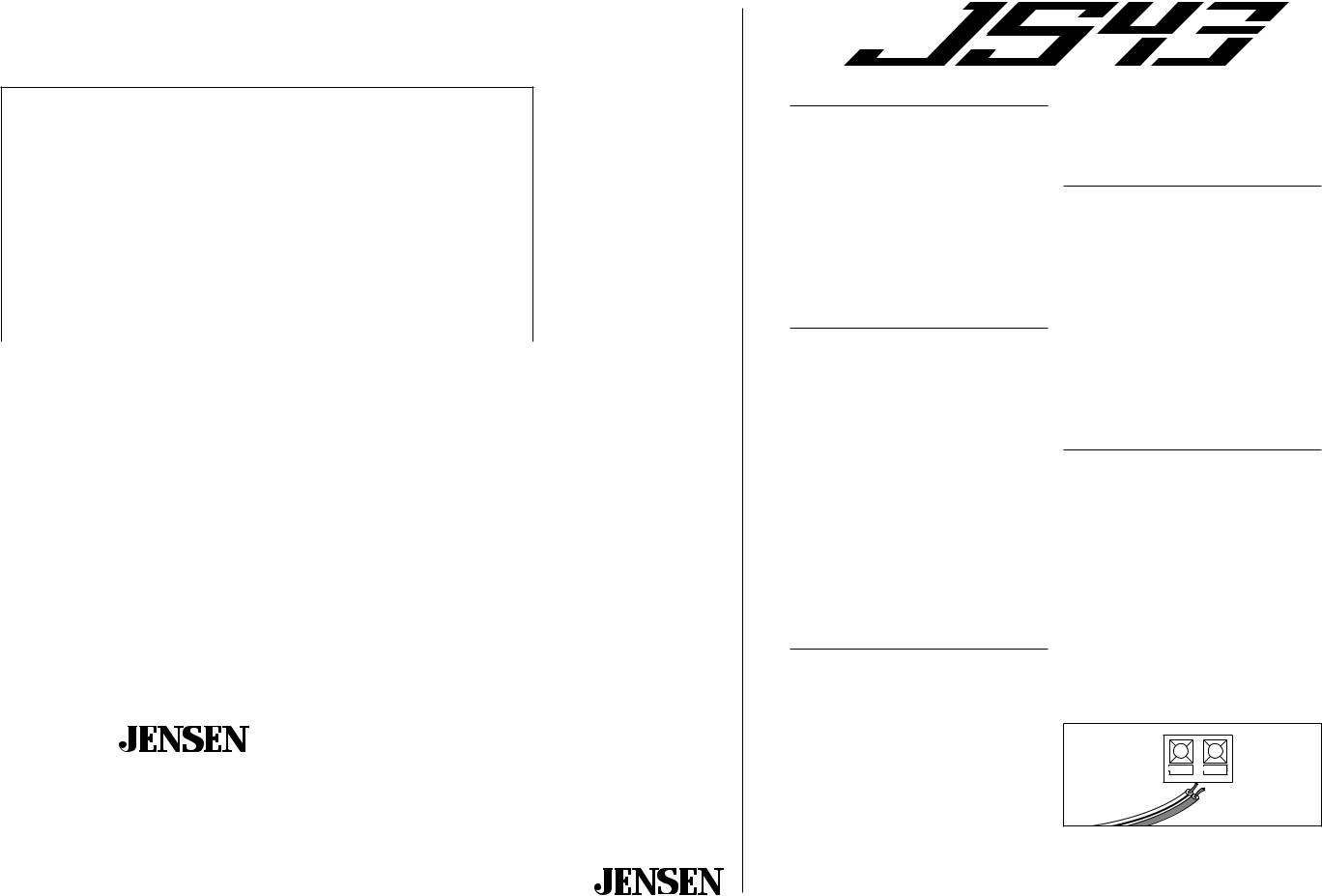 Jensen JS43BK, JS43 User Manual