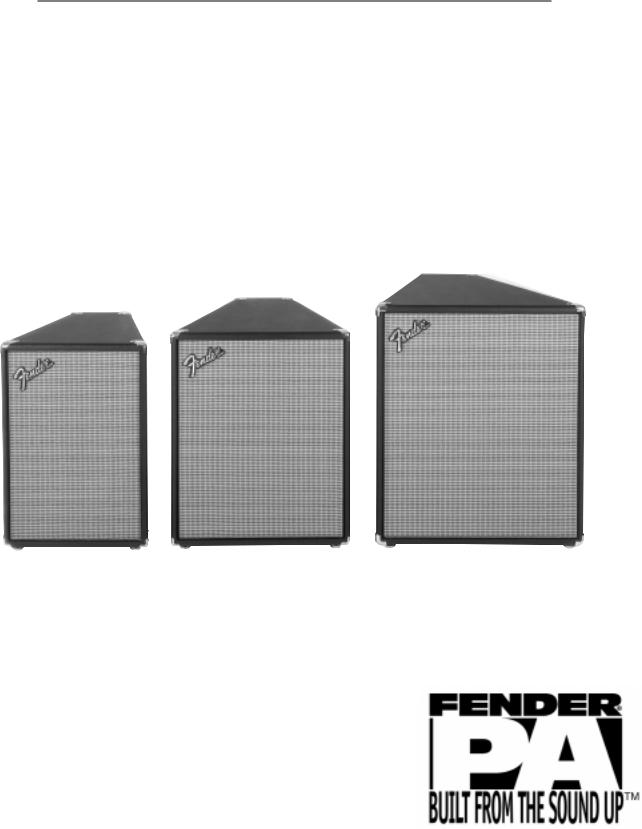 Fender 112XP, 110XP, 115XP User Manual