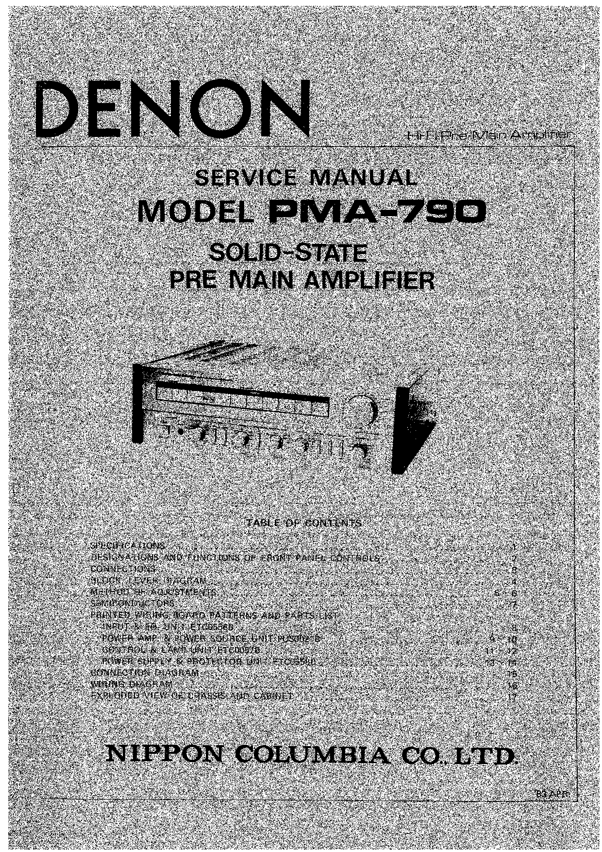Denon PMA-790 Service Manual