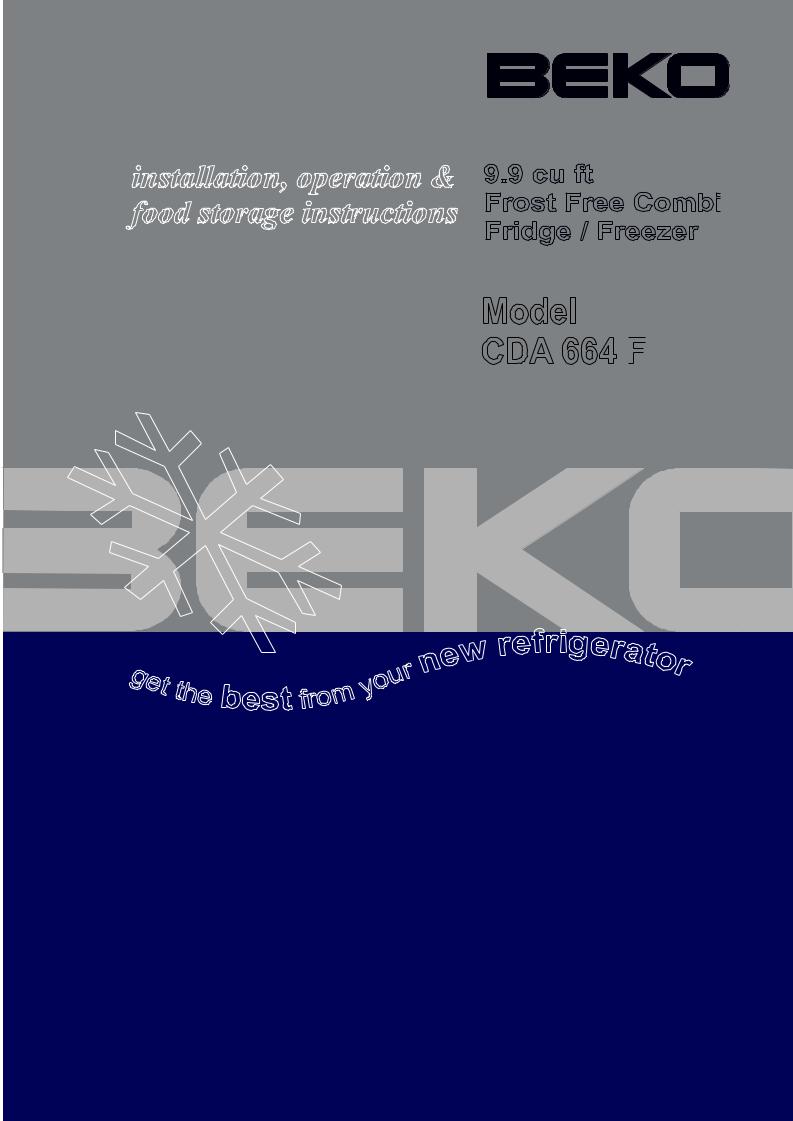 Beko CDA 664 F User Manual