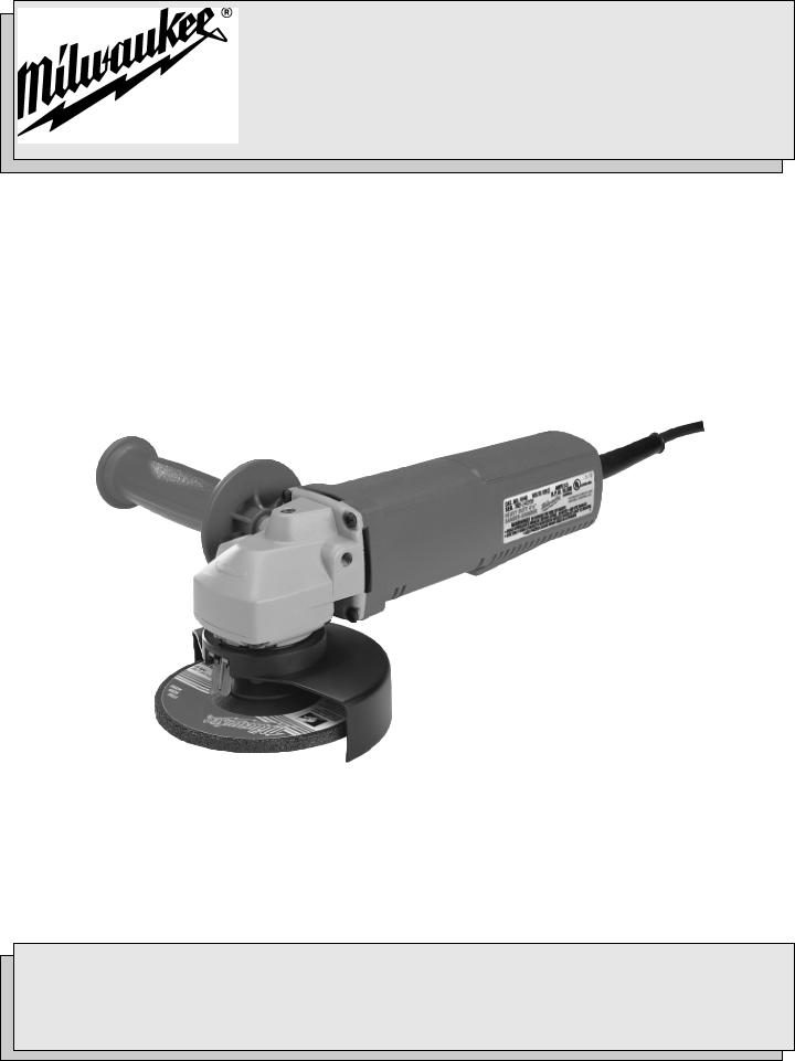Milwaukee angle grinder User Manual