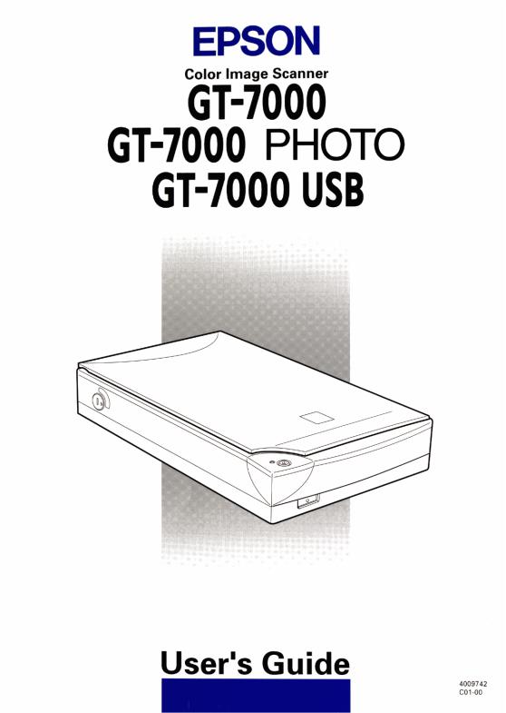 Epson GT-7000 User Manual