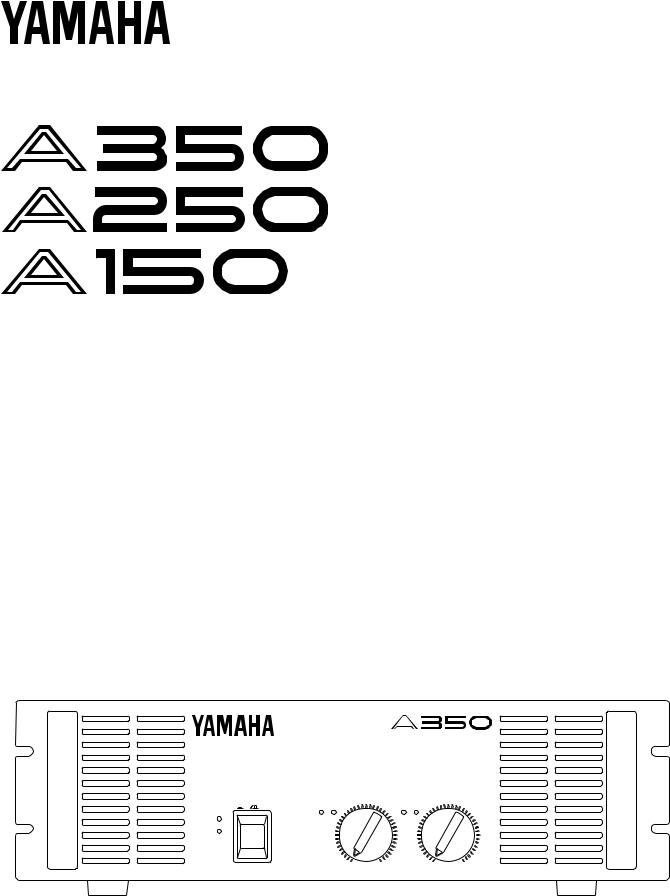 Yamaha A250, A350, A150 User Manual
