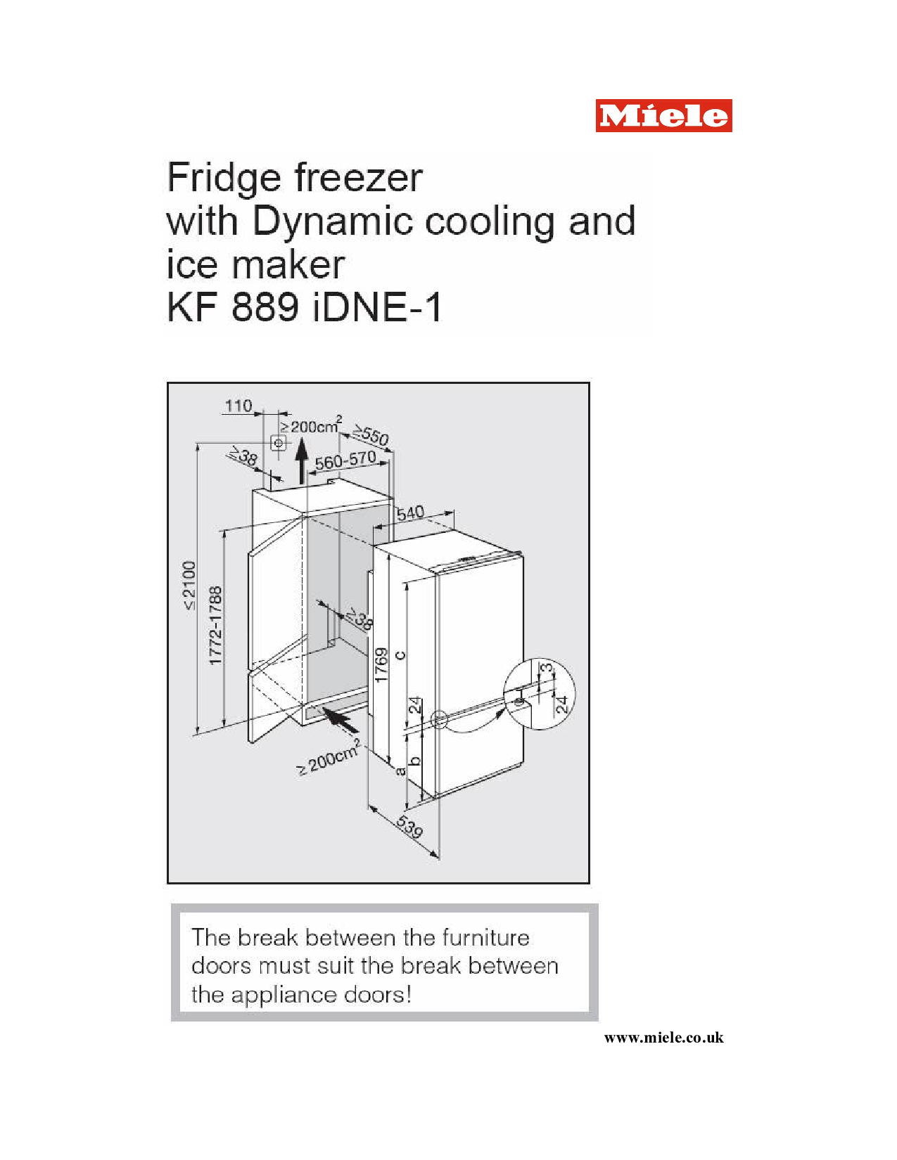Miele KF 889 IDNE-1 User Manual