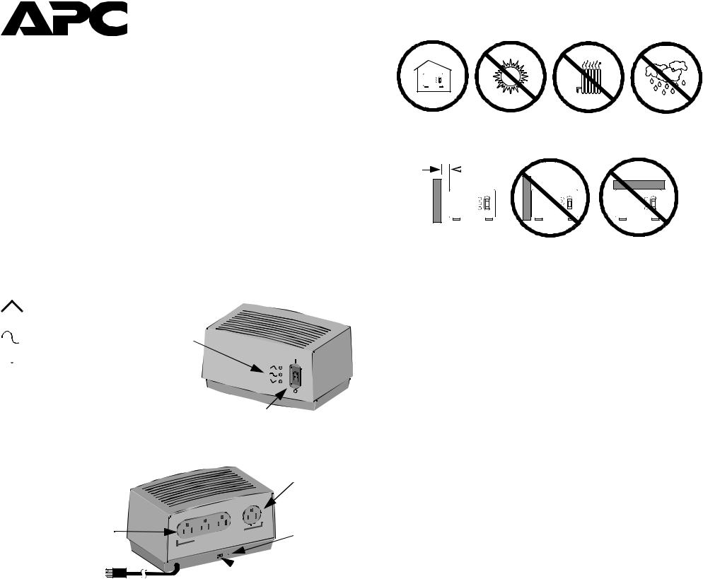 APC Line R LE600, Line R LE1200 User Manual