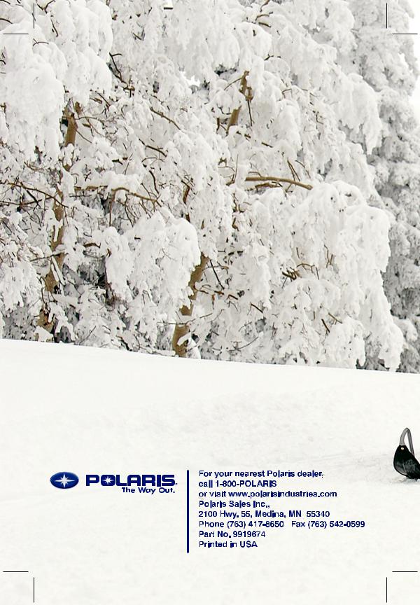 Polaris 700 Classic, 700 Touring User Manual