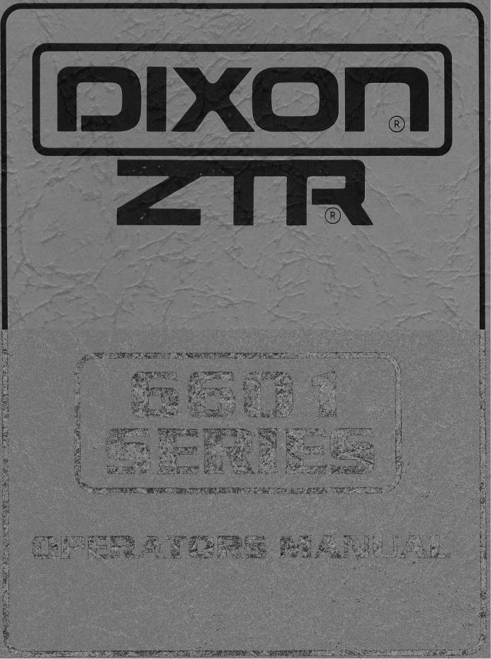 Dixon 6601 User Manual