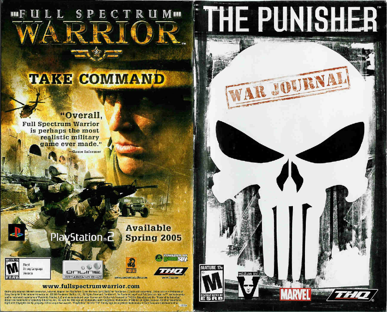 Games PS2 THE PUNISHER User Manual