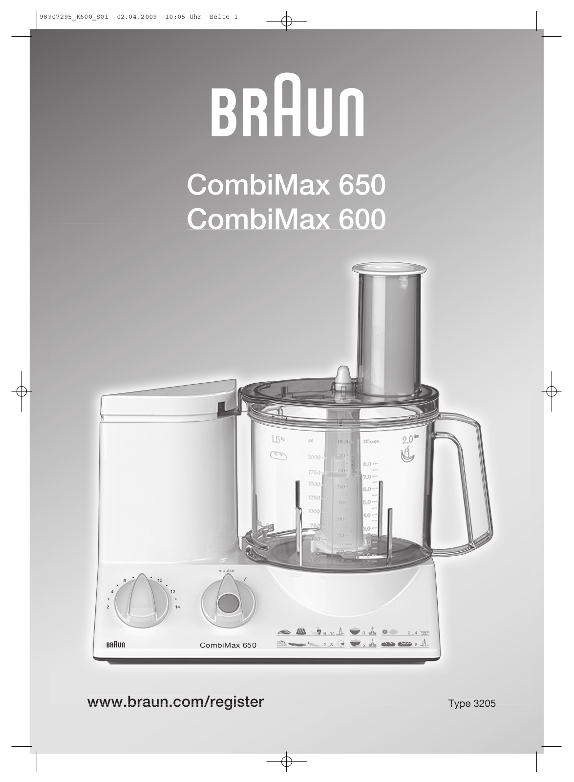 Braun CombiMax 650 User Manual