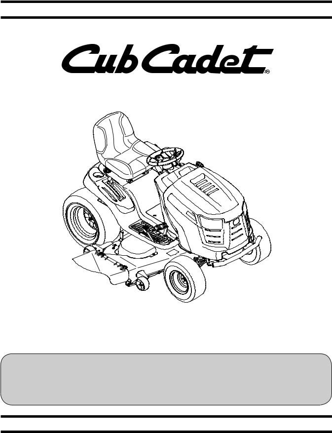 Cub cadet GTX 1054, GT 1054 User Manual