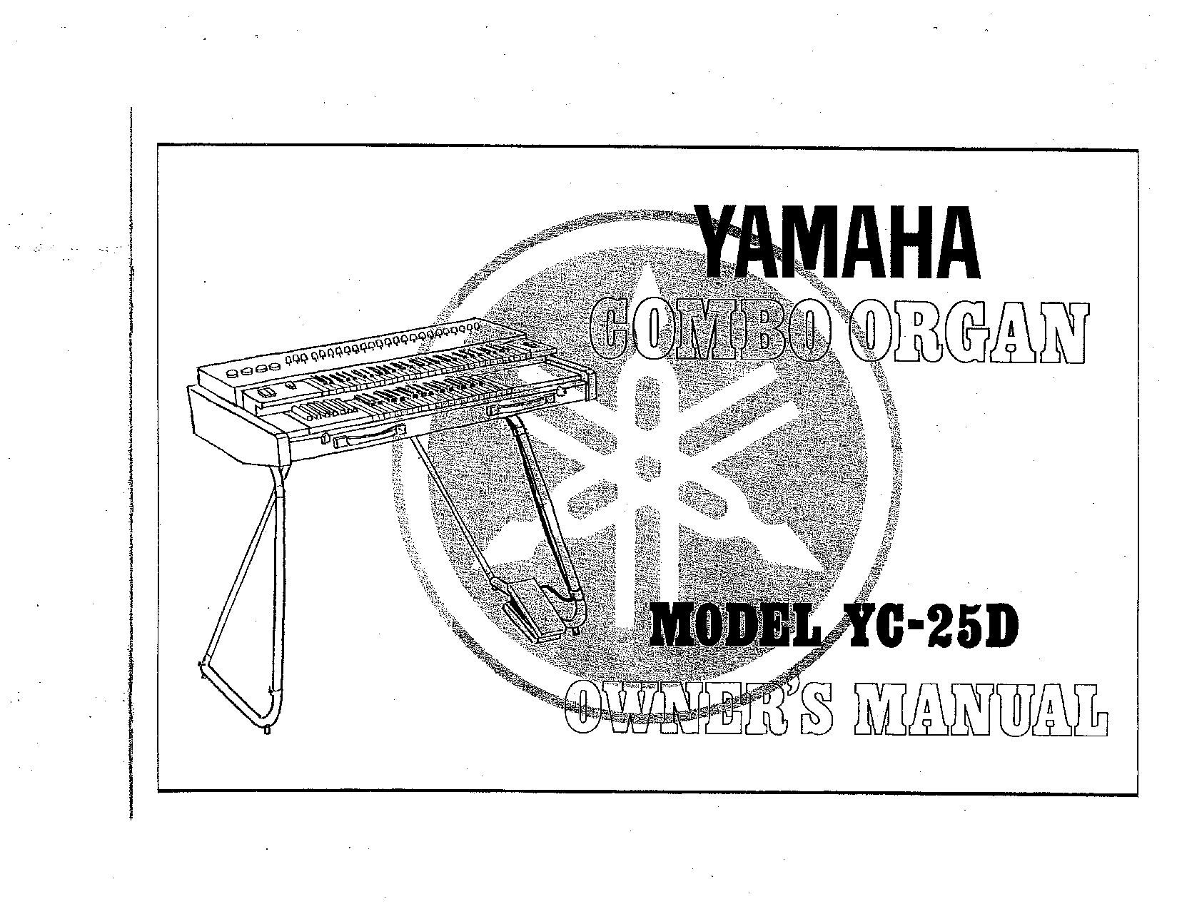 Yamaha YC25D, YC25DE User Manual