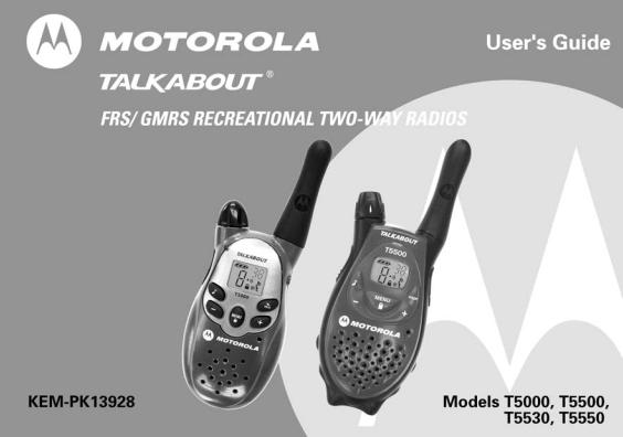 Motorola T5530, T5550 User Manual