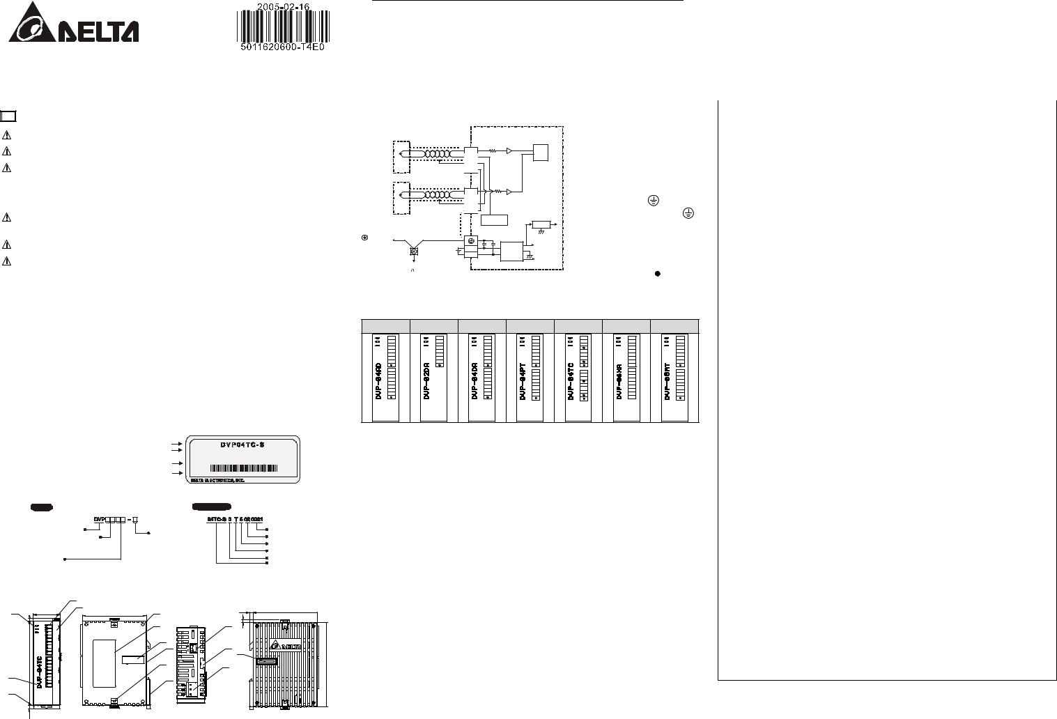 Delta Electronics DVP04TC-S User Manual