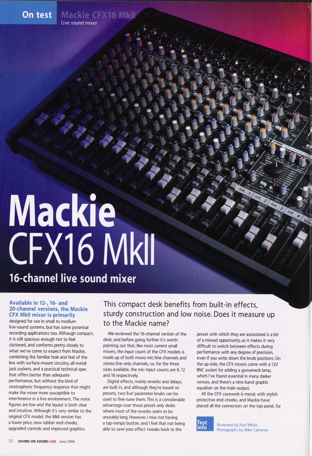 Mackie CFX16 MkII User Manual