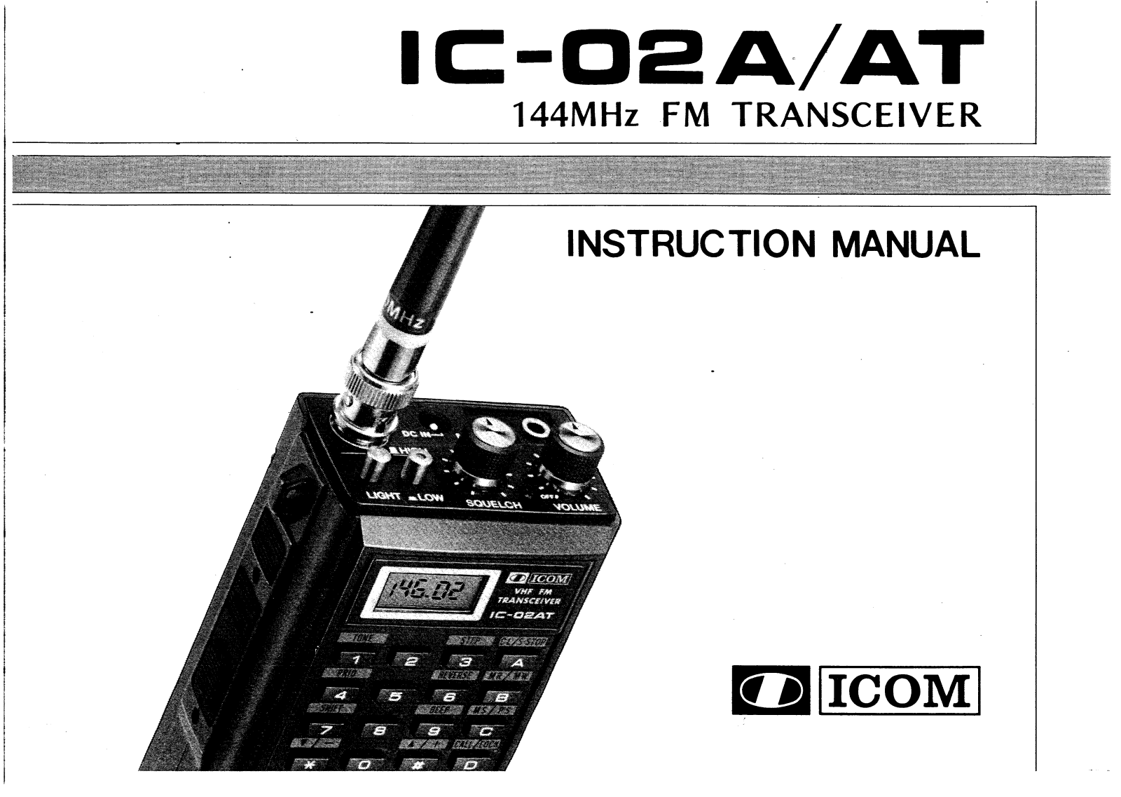 Icom IC-02A User Manual