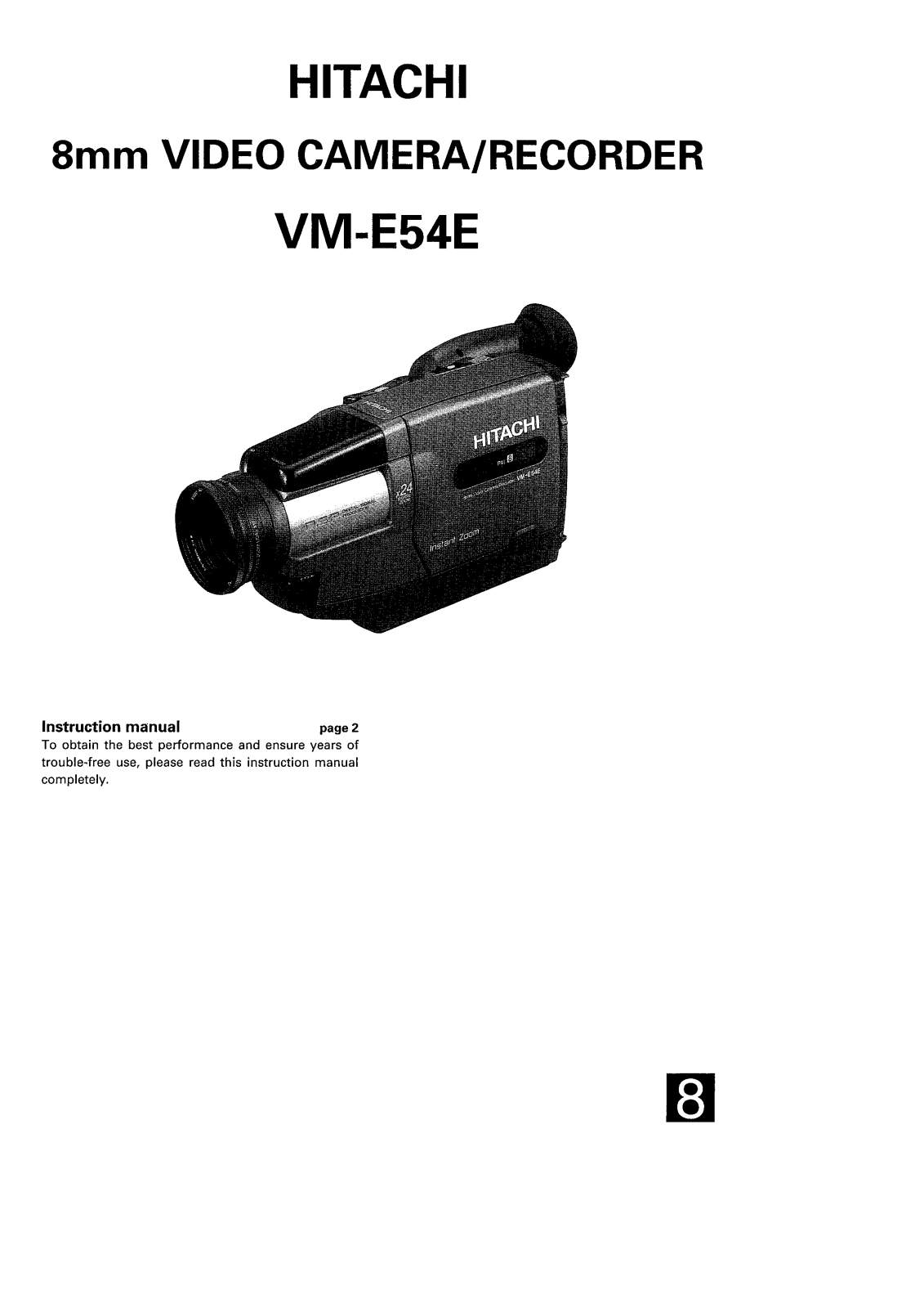 Hitachi VME54E User Manual