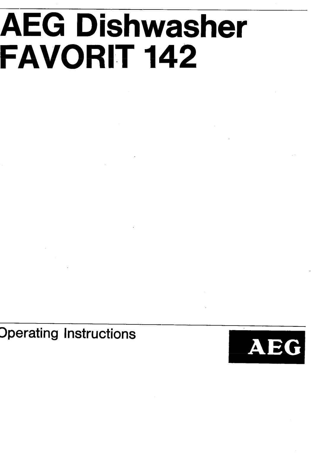 AEG-Electrolux FAV142, FAV142SGA, FAV142UGA User Manual