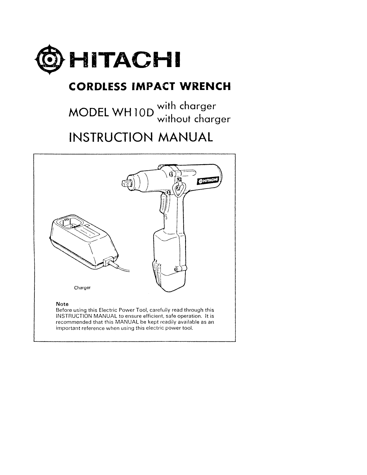 Hitachi WH10D User Manual
