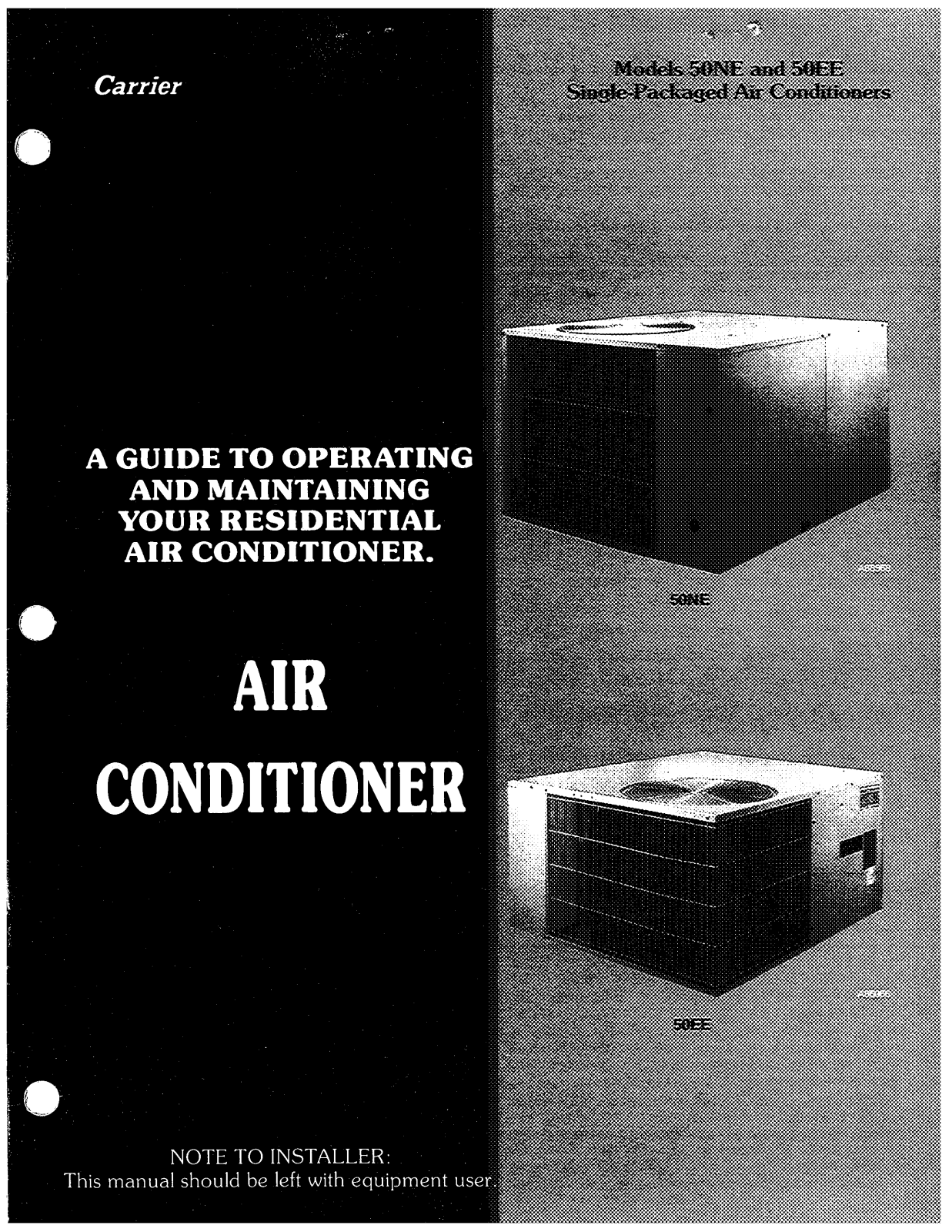 Carrier 50NE, 50EE User Manual