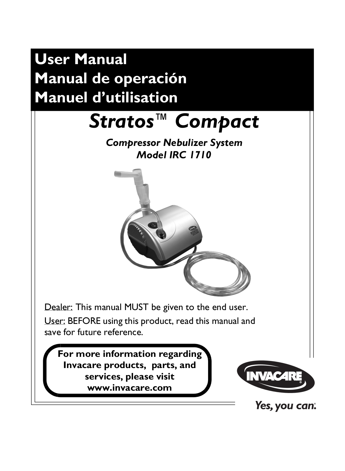 Invacare IRC 1710 User Manual
