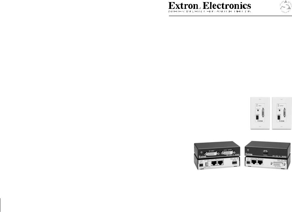 Extron electronic DVI 201 Rx, DVI 201 Tx User Manual