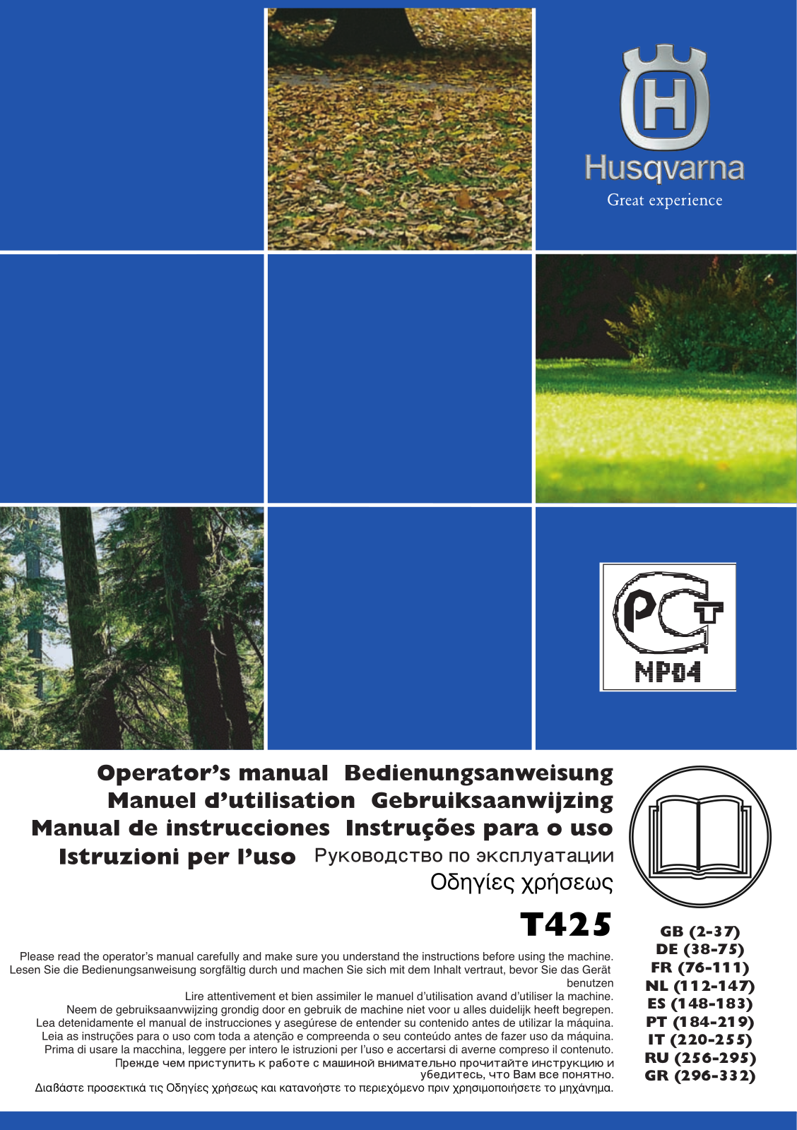 Husqvarna T425 User Manual