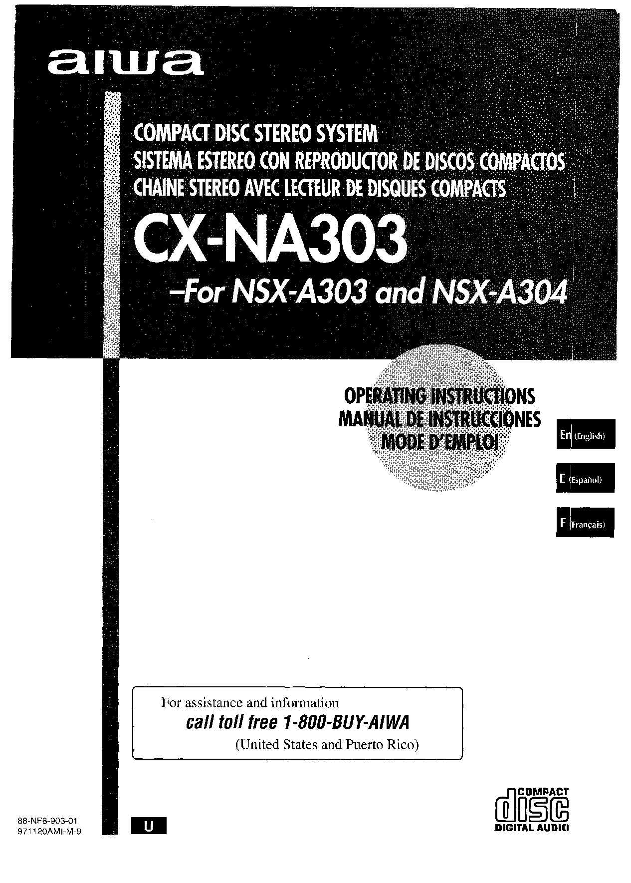 Aiwa NSX-A303, NSX-A304 User Manual