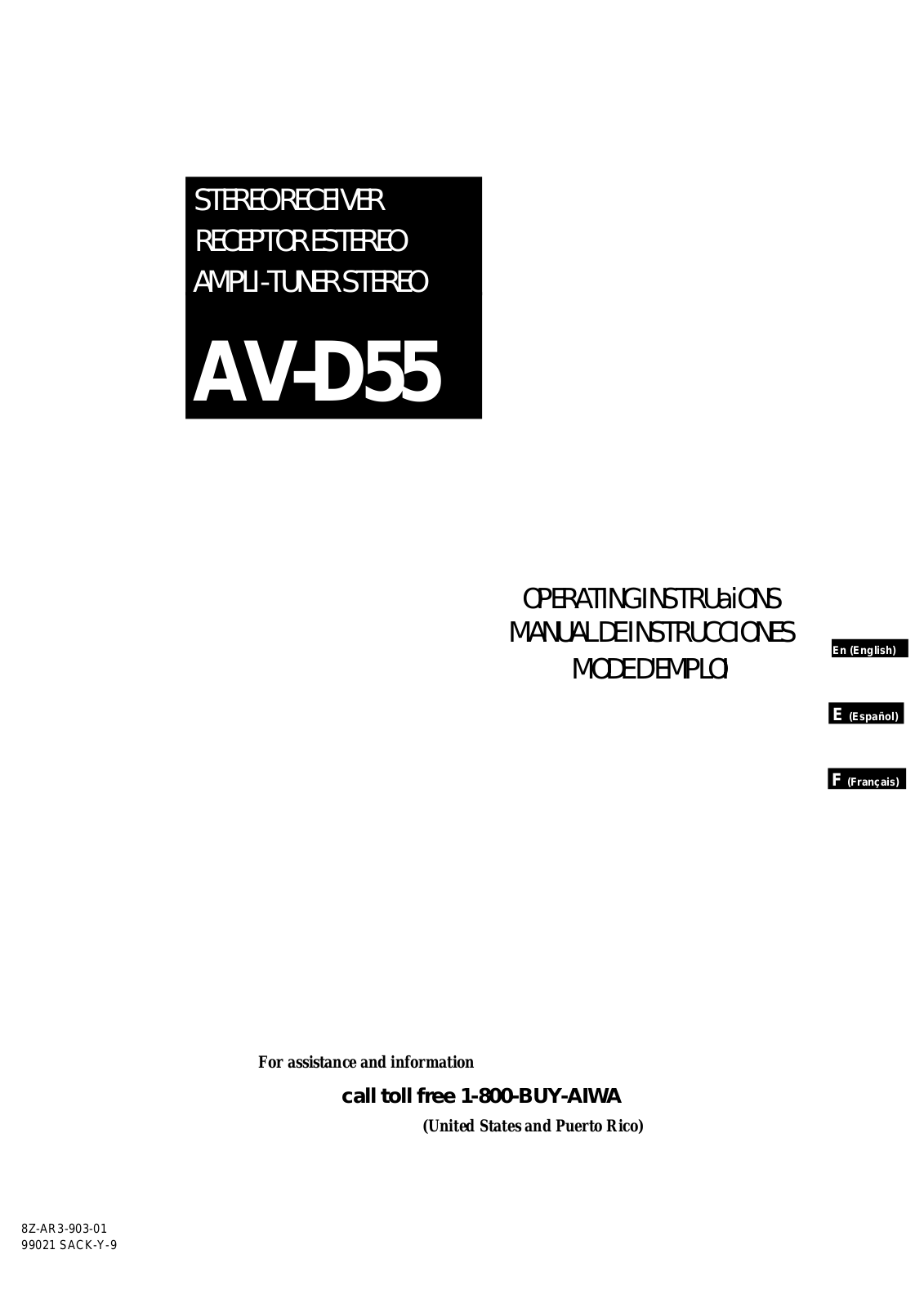 Aiwa AV-D55 User Manual