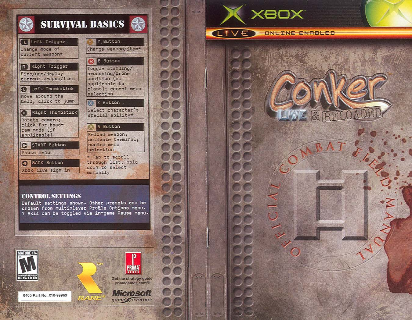 Games Microsoft XBOX CONKER-LIVE & RELOADED User Manual
