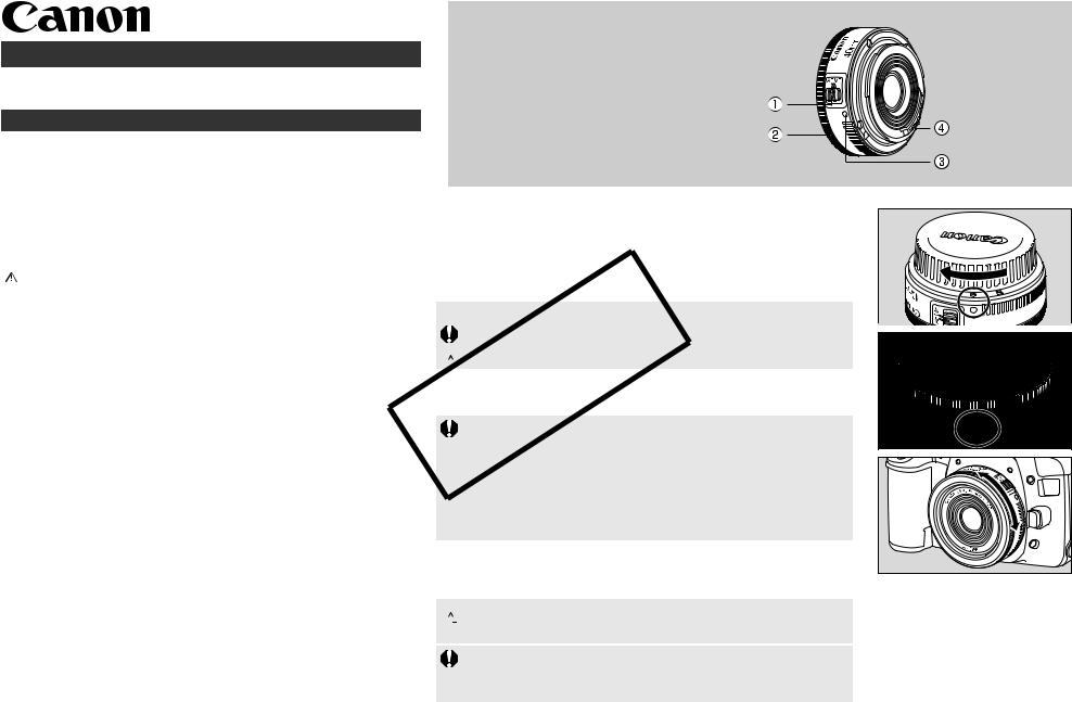 Canon EF Lenses, EF40 User Manual 2