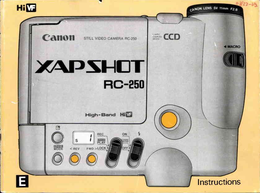 Canon RC-250 User Manual