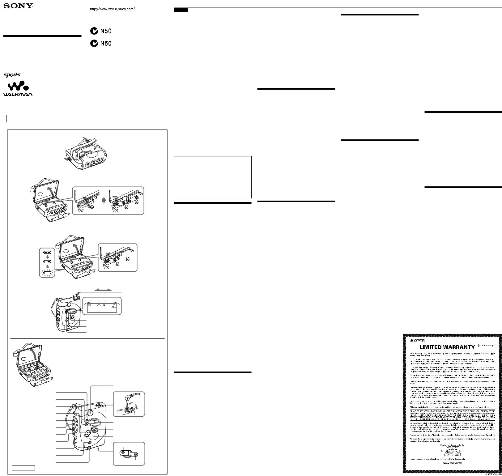 Sony WM-FS221 User Manual