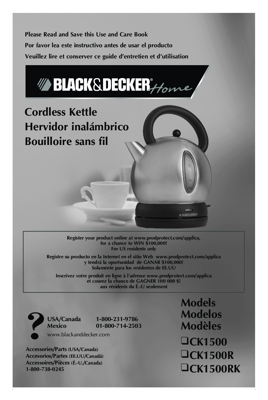 Black & Decker CK1500, CK1500R, CK1500RK User Manual