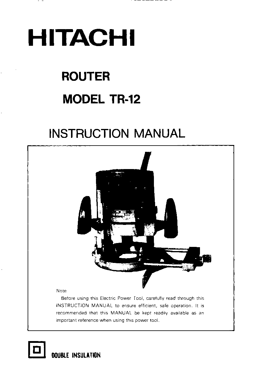 Hitachi TR-12 User Manual