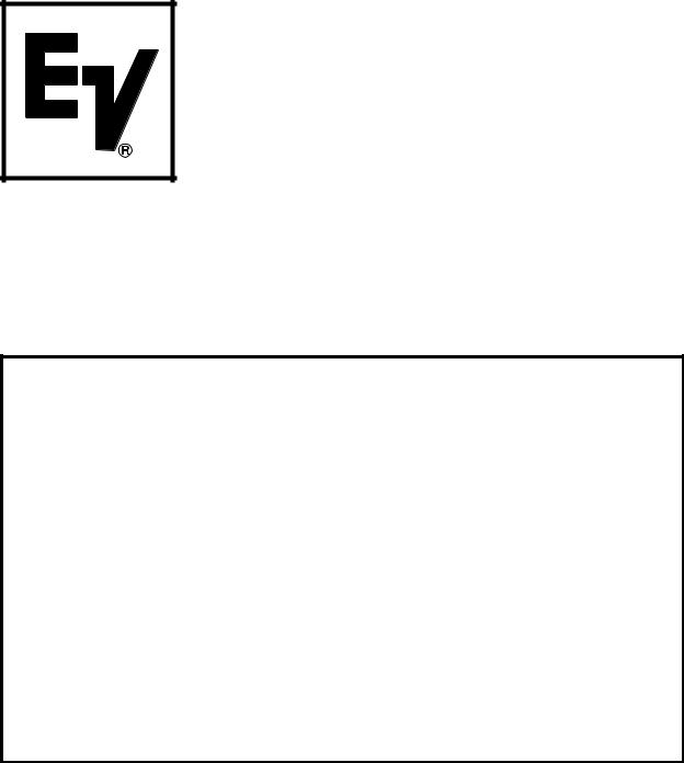 Electro-Voice EVI-15, EVI-12, EVI-28 User Manual