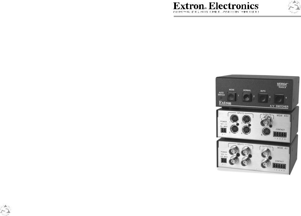 Extron electronic MSW 4SV User Manual
