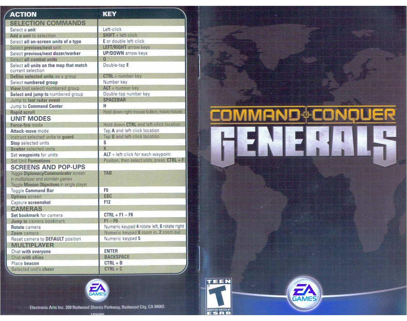 Games PC COMMAND CONQUER-GENERALS User Manual