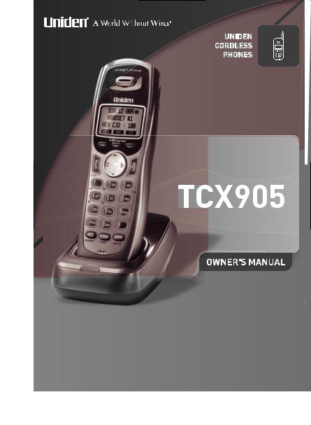 Uniden TCX905 User Manual