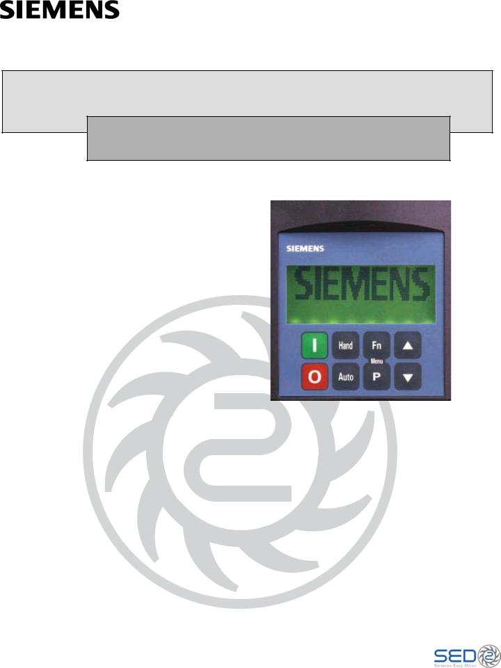Siemens SED2 User Manual