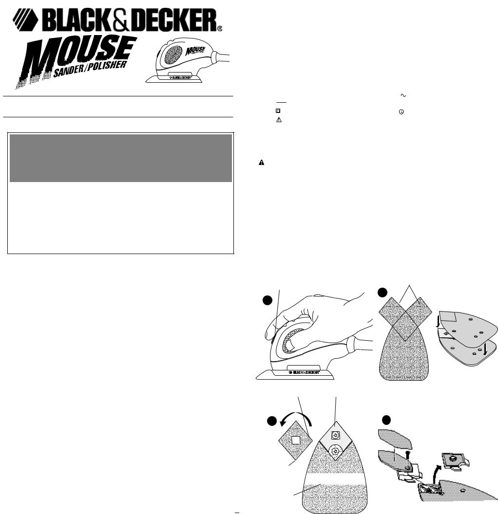 Black & Decker 582268-00, MS500 User Manual