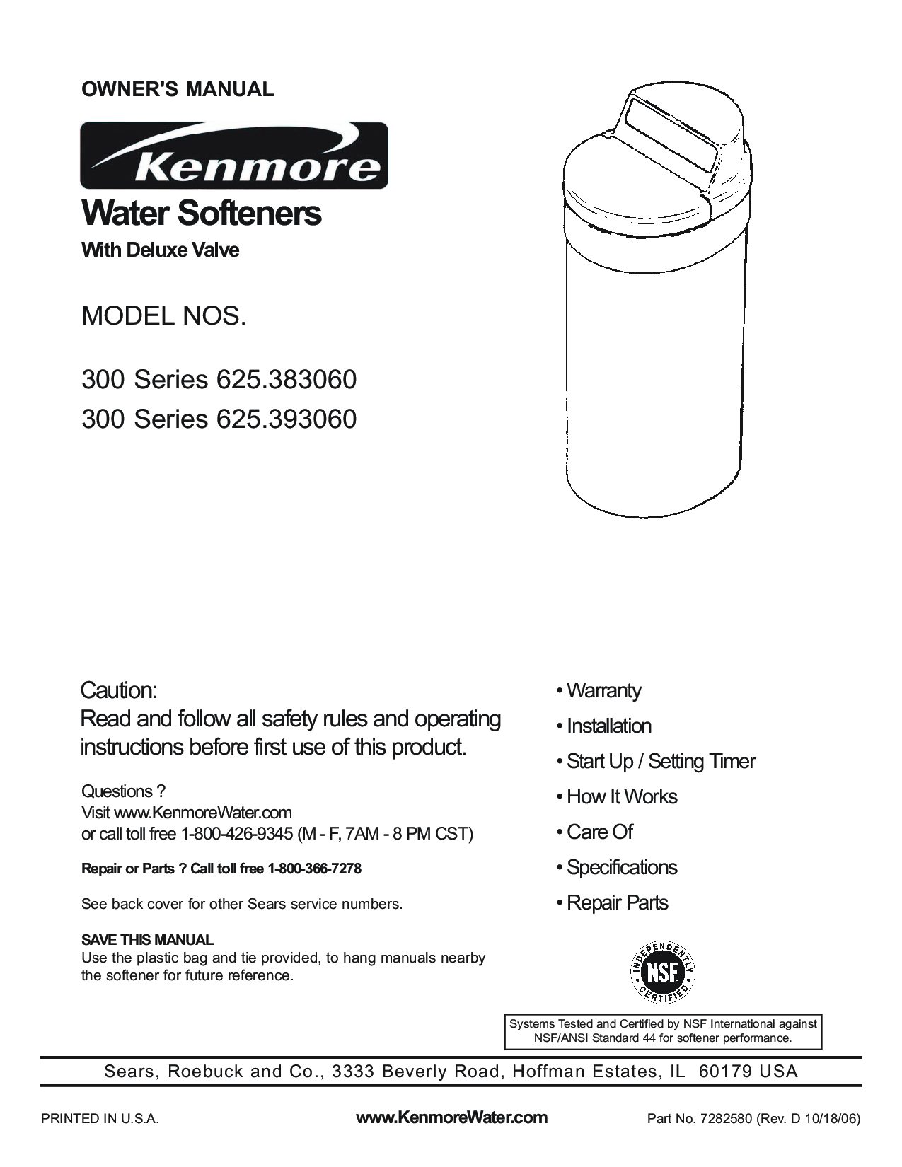 Kenmore 300 Series User Manual