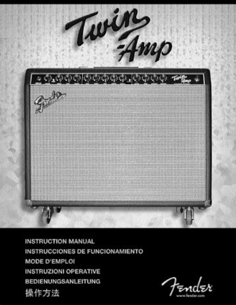 Fender Twin Amp User Manual