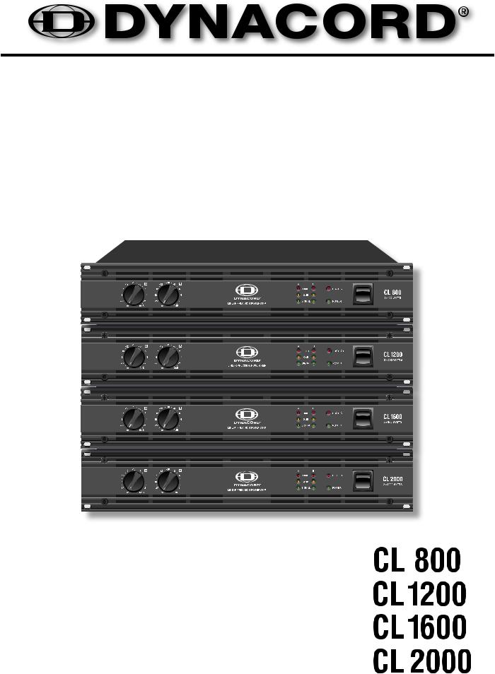 Dynacord CL 2000, CL 1200 User Manual