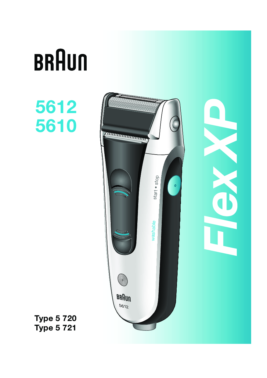 Braun 5721, 5612, 5610, 5720 User Manual
