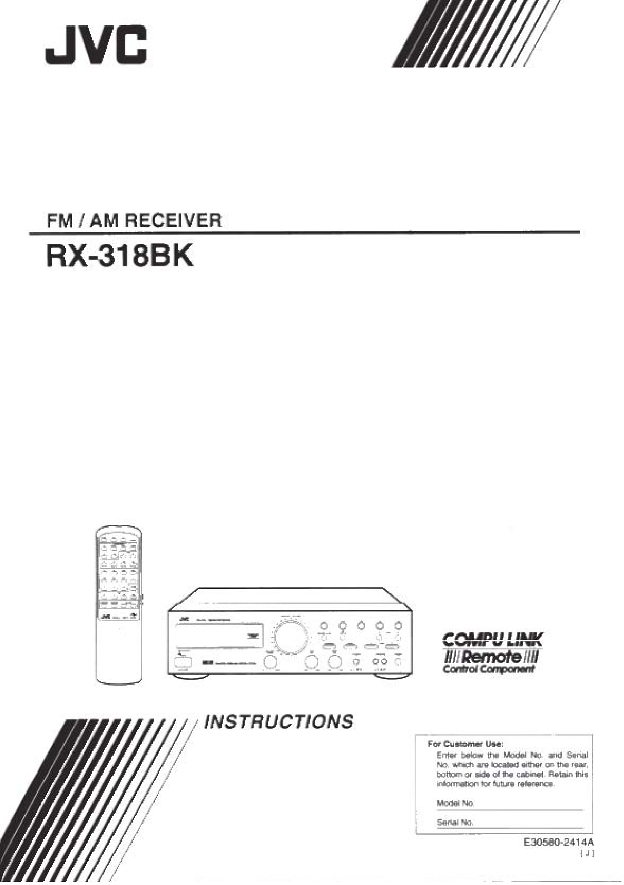 JVC RX-318BK User Manual