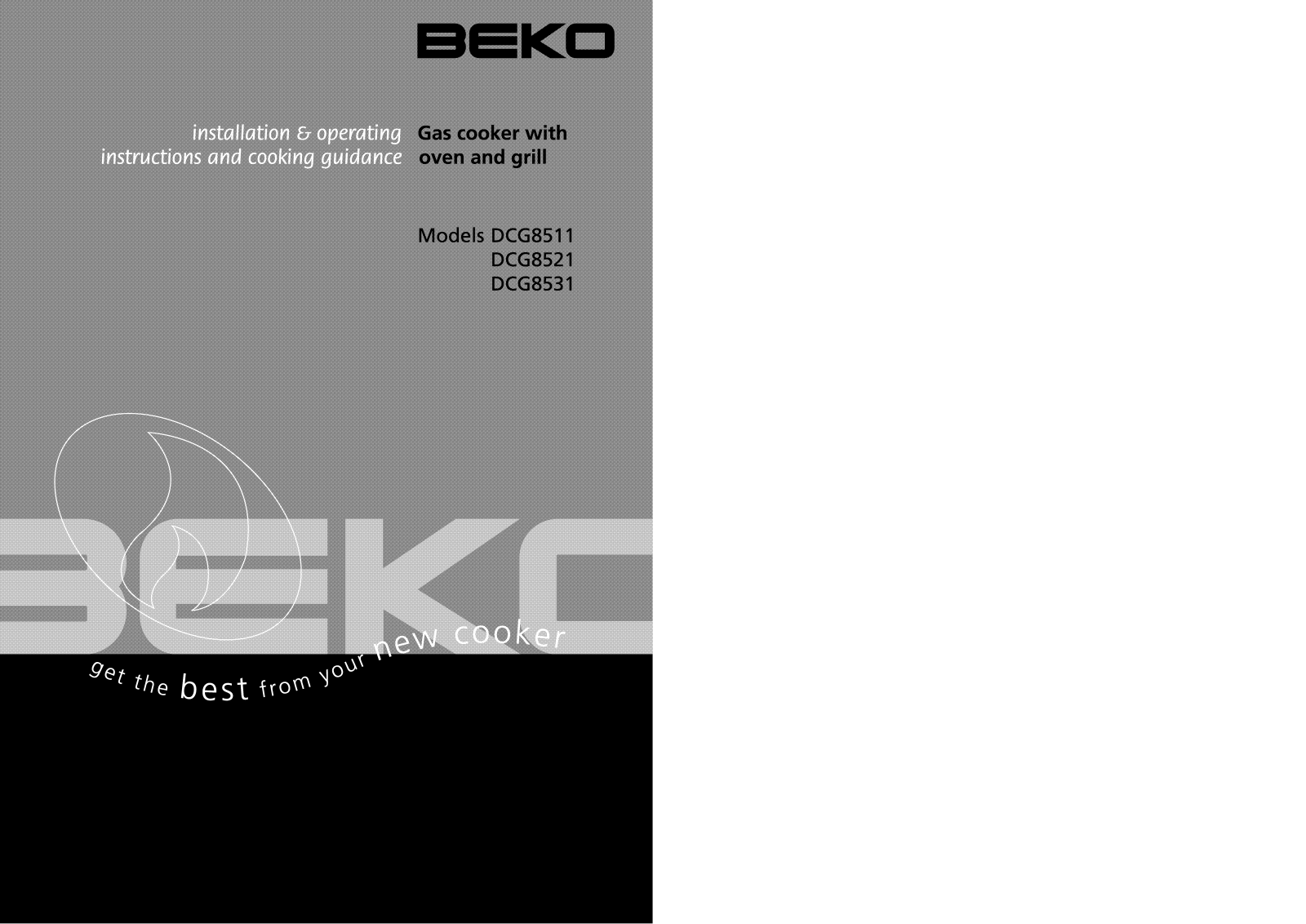 Beko DCG8511 User Manual