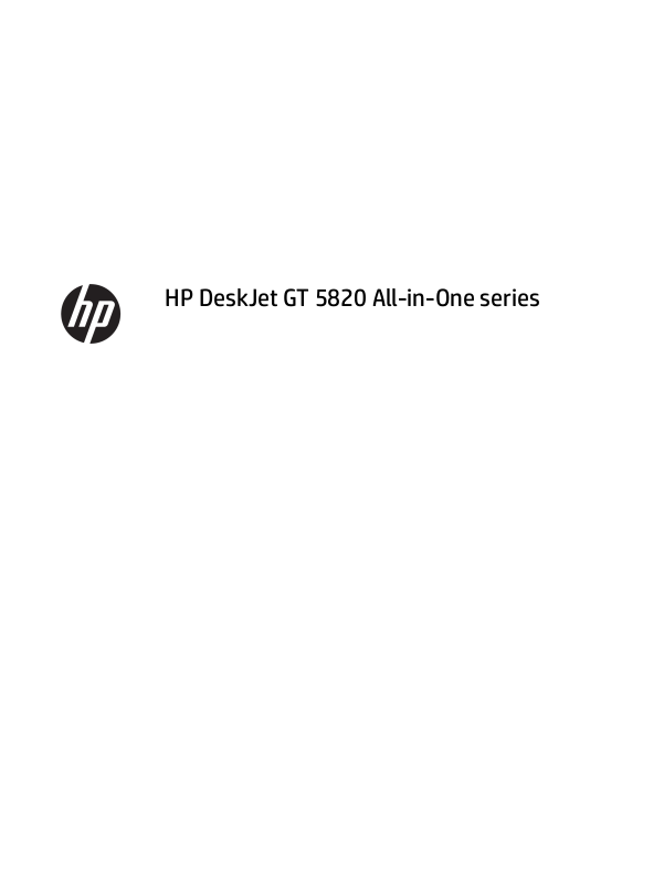 HP DeskJet GT 5820 User Manual